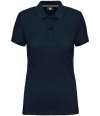 WK275 WK Designed to Work Ladies Anti-Bacterial Piqué Polo Shirt Navy colour image